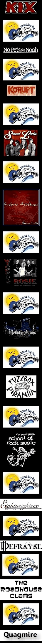 The 2010 Island Bay Day Band Line-up!