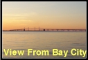 Bay Bridge at Sunset as seen from Bay City.  Click to enlarge.